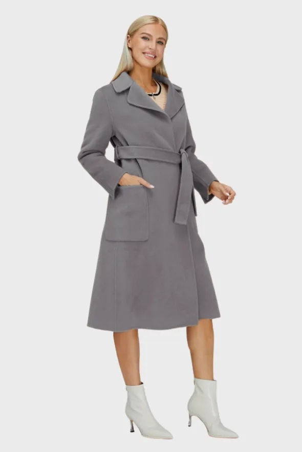 Relaxed Cashmere Blend Coat with Belt