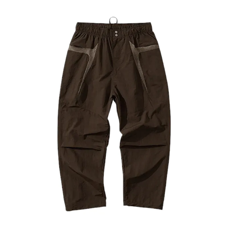 Relaxed fit technical pant with mesh inset