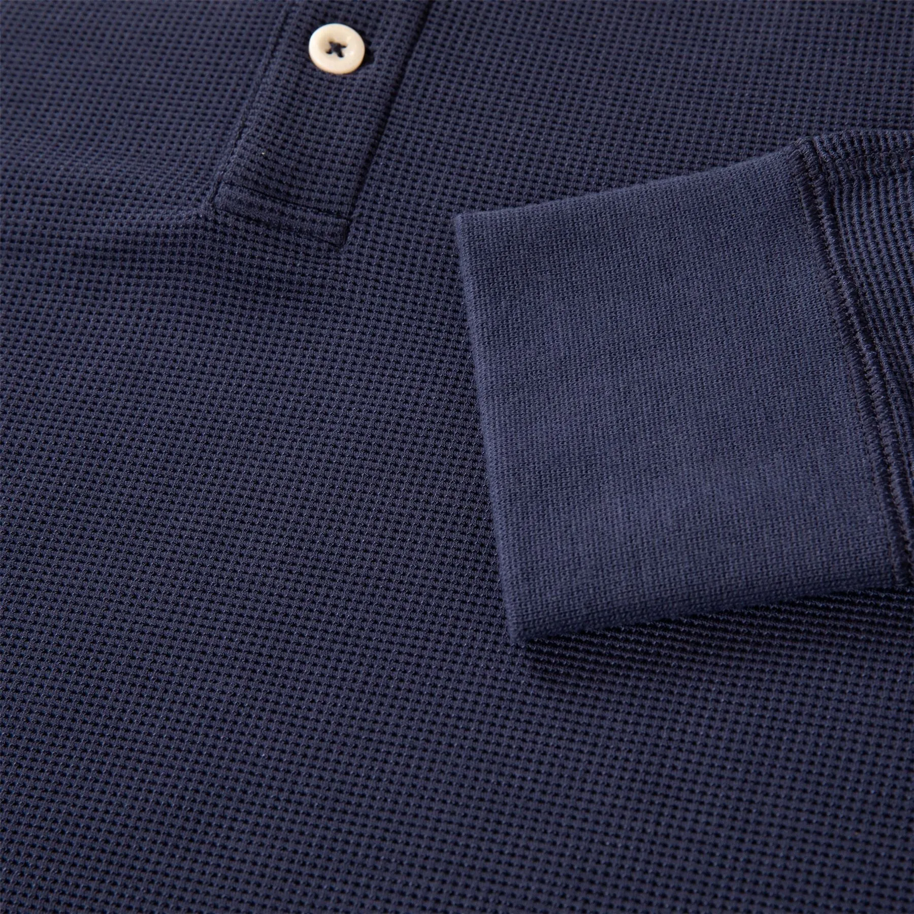 RLX Tech Waffle Henley Pullover Refined Navy - AW24