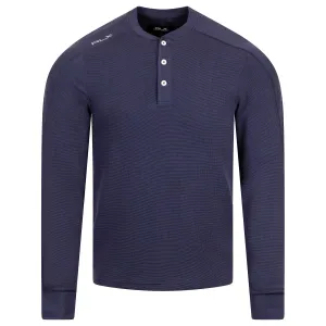 RLX Tech Waffle Henley Pullover Refined Navy - AW24