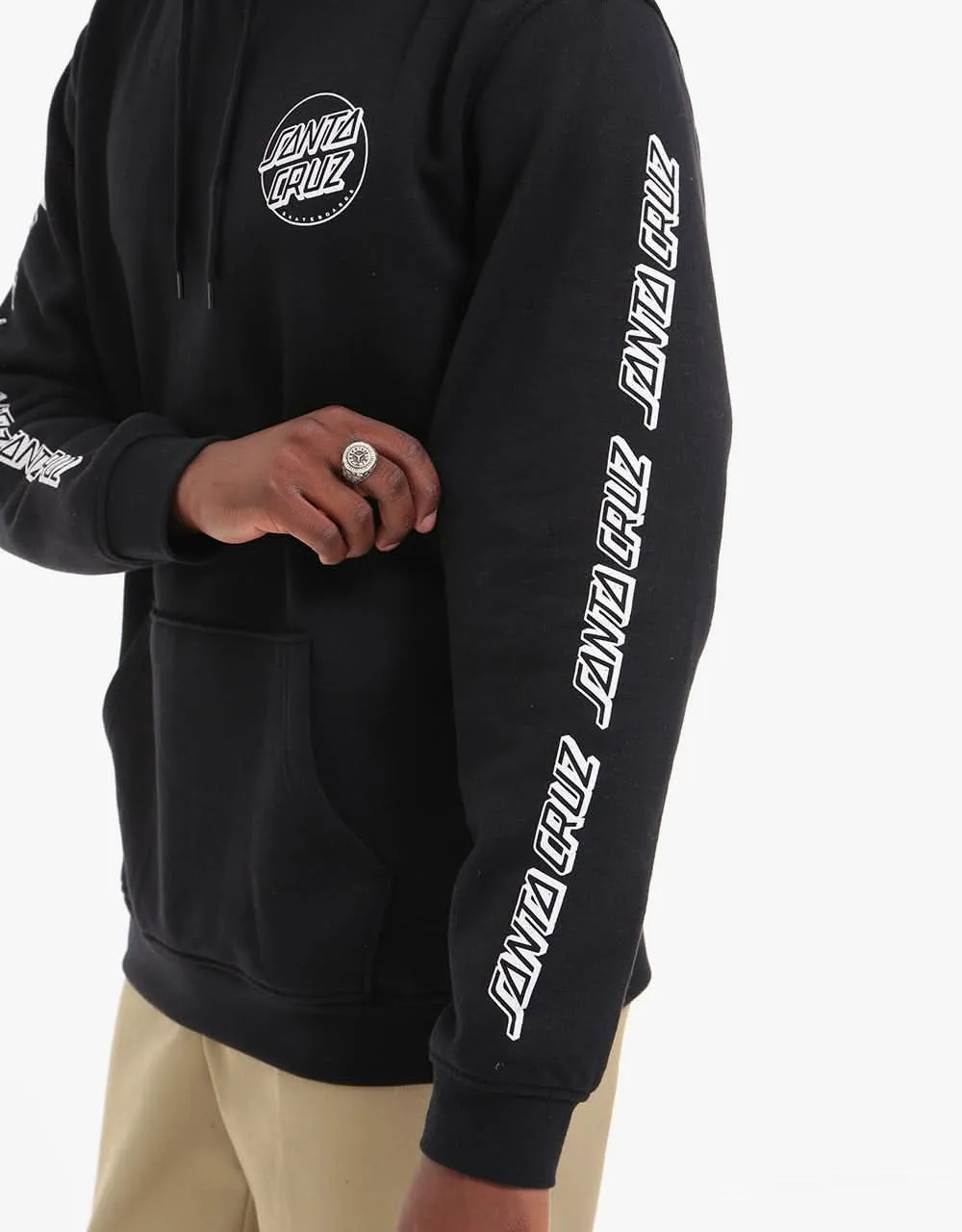 Santa Cruz Opus Dot Sleeves Pullover Hoodie - Black