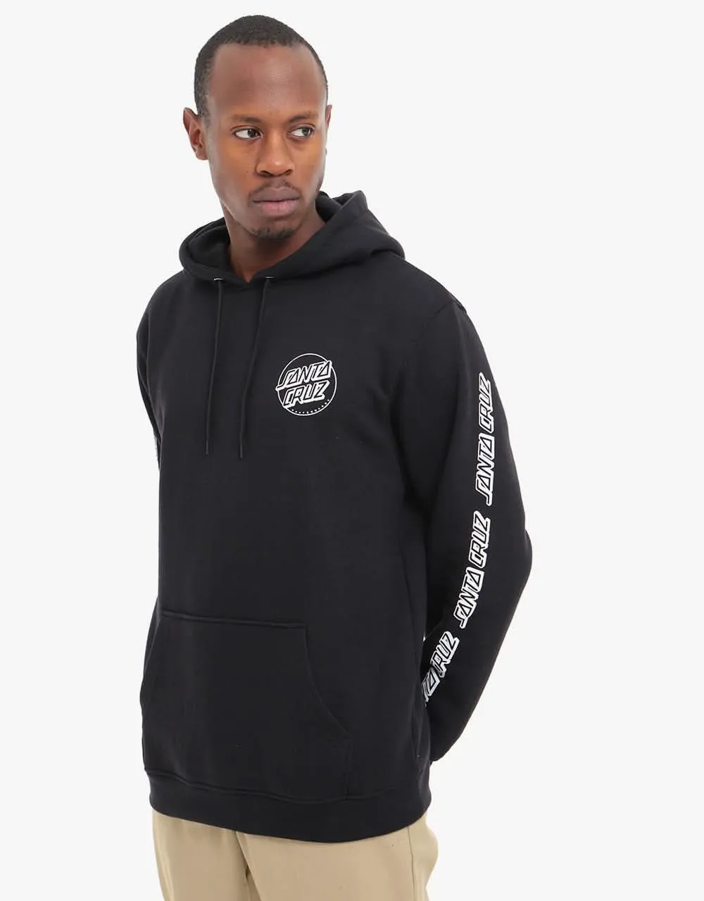 Santa Cruz Opus Dot Sleeves Pullover Hoodie - Black