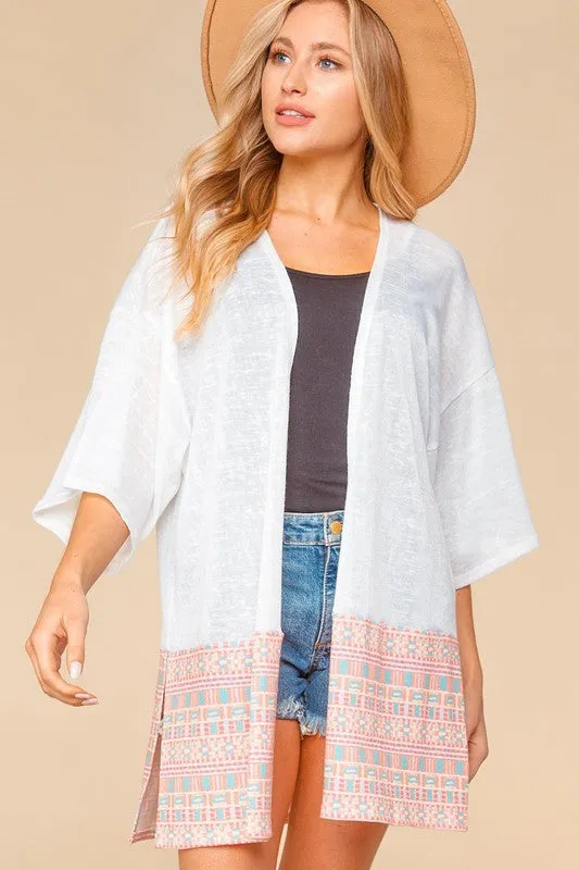 Take Notes Open Front Cardigan