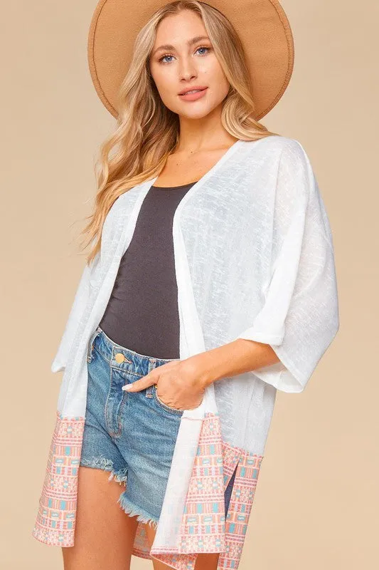 Take Notes Open Front Cardigan