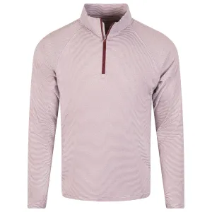 The Reid Quarter Zip Pullover Heathered Port/White - AW23