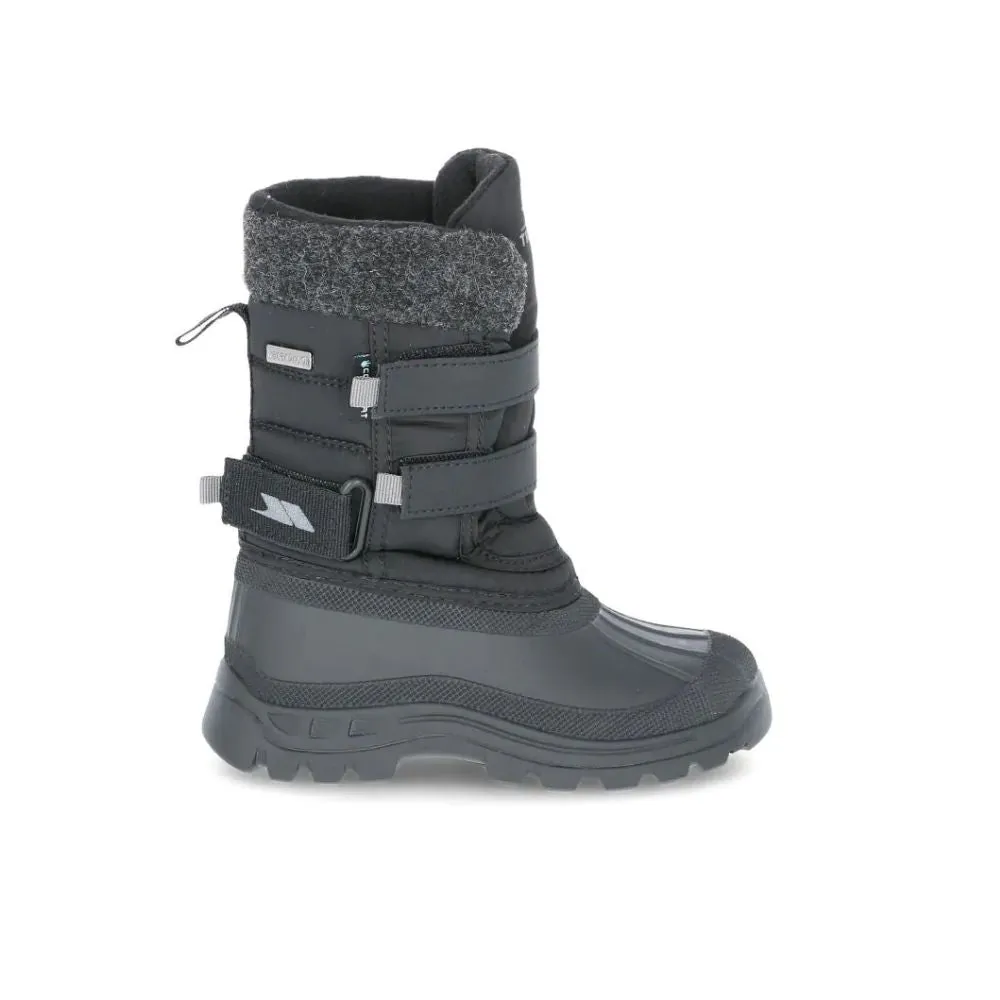 Trespass Strachan II Kids Snow Boots, Black