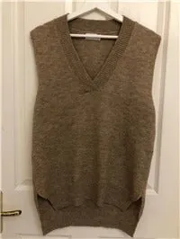 V neck Girls Pullover Vest Sweater Short Knitted Casual oversize Sweaters