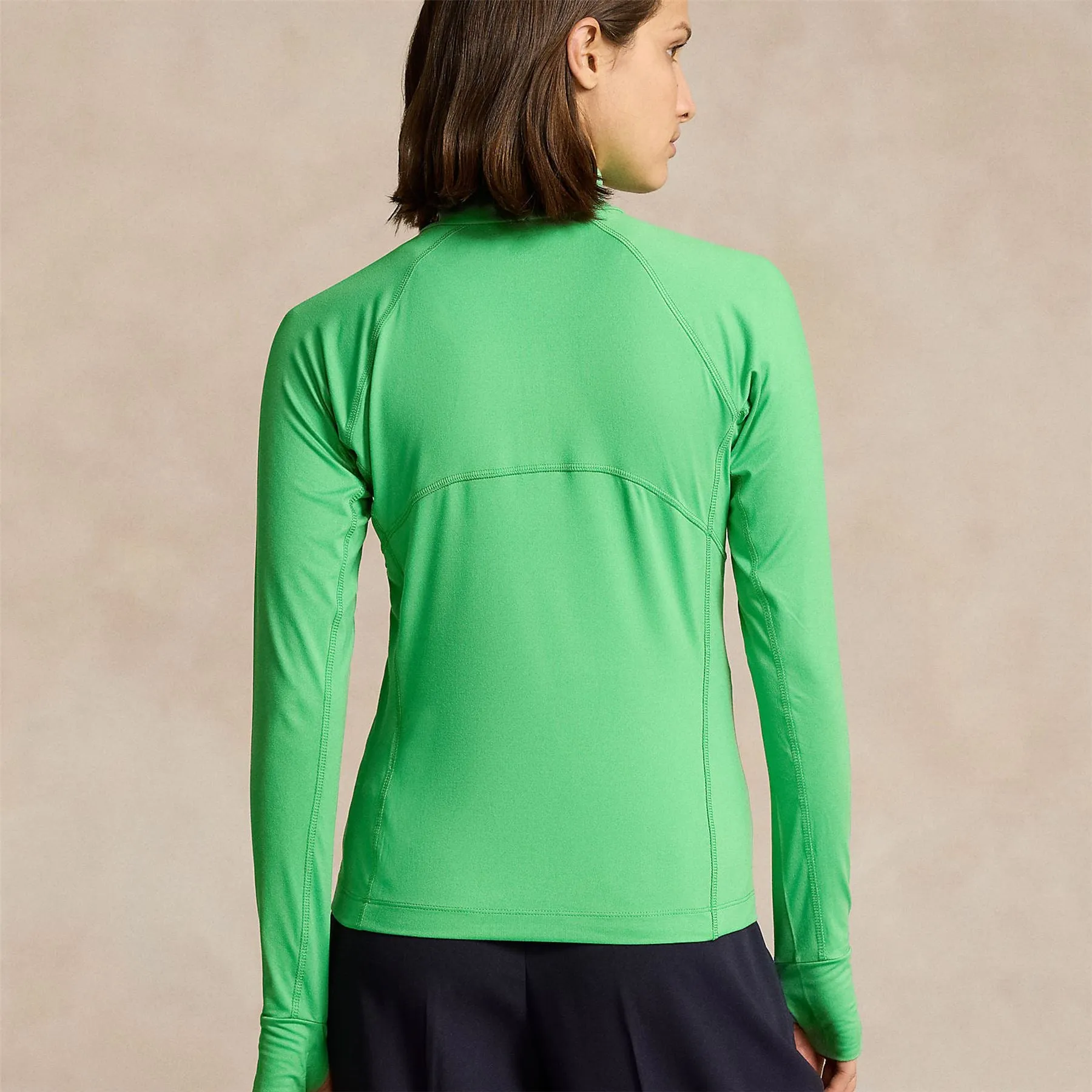 Womens Performance Quarter Zip Pullover Course Green - SS24