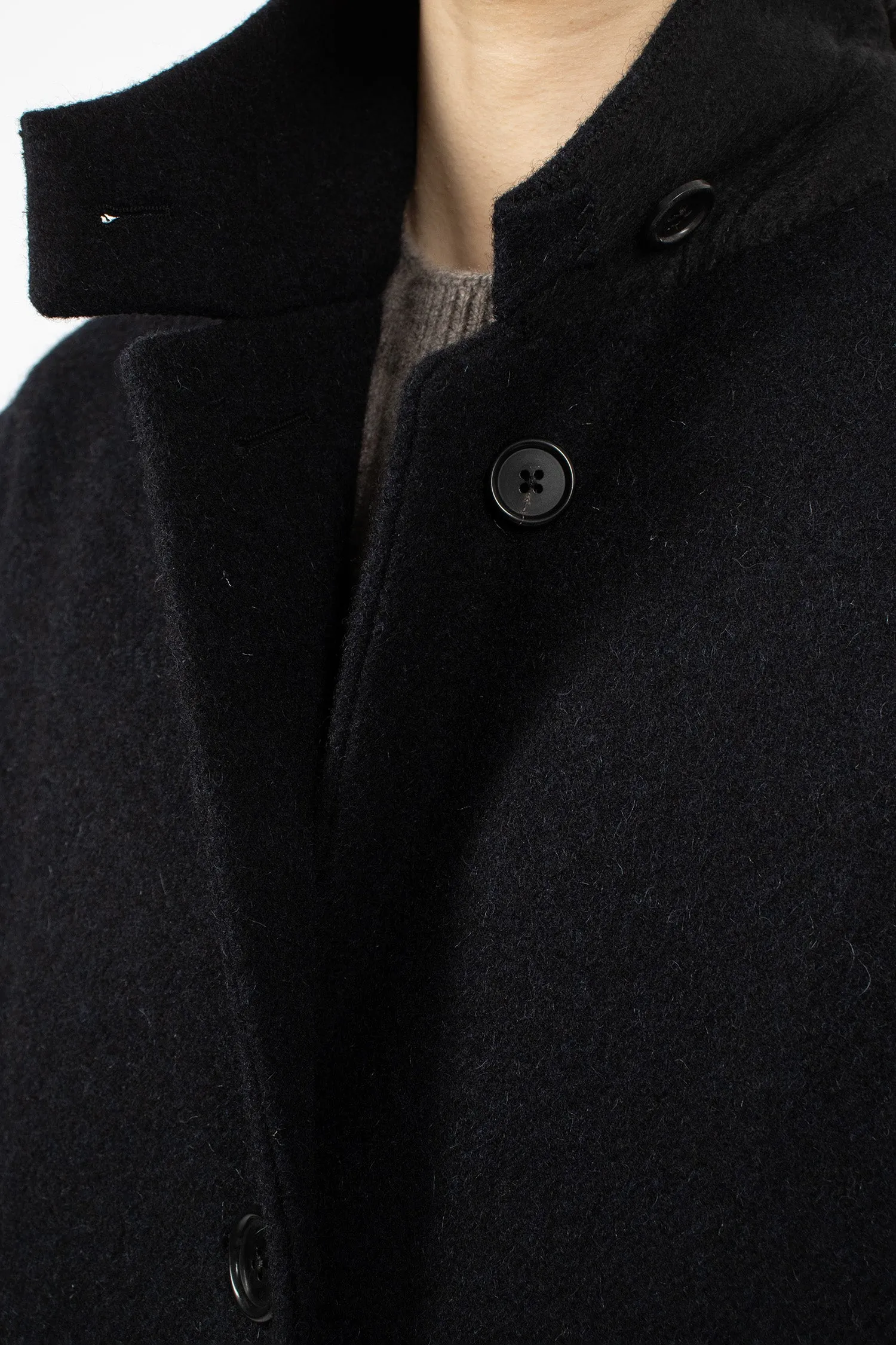 Wool Melton Overcoat Midnight